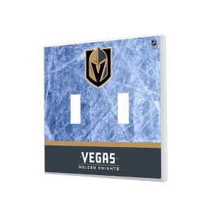 NHL Western Conference Teams Ice Wordmark Hidden-Screw Light Switch Plate for Double Toggle - 1 of 4