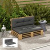 Outsunny 2 Seater Pallet Cushions Outdoor 3.9 in. Thick Replacement Cushions with Tufted Design for Garden, Patio - 2 of 4