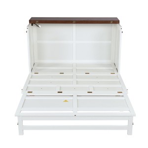 YOOCOZZ Full Size Murphy Bed with Storage Drawer and Charging Station - 1 of 4