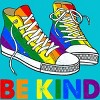 Adult Design By Humans Be Kind Sneakers LGBTQIA PrideBy Legato Tendo T-Shirt - 2 of 2