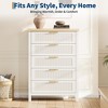5 Drawer Tall Dresser for Bedroom, 42.9" Tall Wooden Chest of Drawers with Clothes Storage Cabinet, Drawer Organizer for Living Room, - 3 of 4