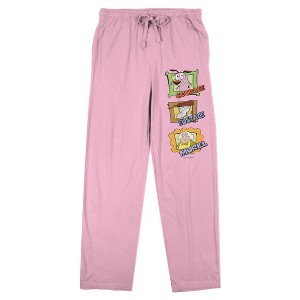 Courage The Cowardly Dog Characters In Picture Frames Women's Pink Sleep Pajama Pants - 1 of 4