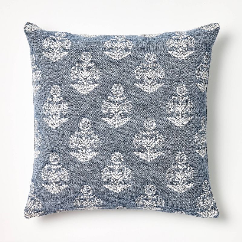 Woven Block Print Square Throw Pillow - Threshold™ designed with Studio McGee, 1 of 12