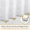 LunaLulinlk Weighted-Hem Waffle Weave Fabric Shower Curtain with Hooks - 2 of 4