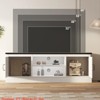 Living Room Farmhouse TV Stand for 65 Inch TVs Entertainment Center with Storage Cabinets - Ample Organized Storage - 2 of 4