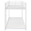 Kumasinova Modern Full-Over-Full Bunk Bed, Low Bunk Metal Bed Frame with Built-In Ladder, Full-Length Guardrails for Small Bedrooms/Family Spaces - 4 of 4