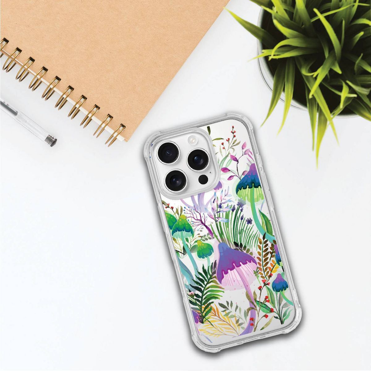 OTM Essentials Tough Edge iPhone 16 Pro Case - Spore Story Shrooms - thumbnail 2