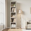5 Tier Bookcase with Adjustable Shelves, 71" Tall Bookshelf w/ Wooden Legs, Farmhouse Bookcase for Living Room Office - 3 of 4