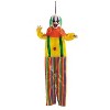 Morris Costumes 19 3/4" Hanging Bright Colors Clown with Green Hair Halloween Decoration - 2 of 2