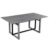 Royal Hampton 72" Rectangular Mango Wood Dining Table with Iron Trestle Base, 6-Seater - 3 of 4