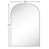 TEHOME Black Metal Arched Floor Mirror for Entryway, Bathroom, Mantel or Dresser, Arch Matt Black Long Mirror for Bathroom or Living Room, 48x72'' - 4 of 4