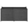 vidaXL Rectangular Garden Planter 59.1"x19.7"x27.6" - Durable Outdoor Flower/Plant Pot, Weather-Resistant Solid Wood Pine - Gray - 3 of 4
