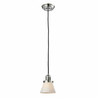 Cone - 1 Light Cord Hung Mini Pendant In Industrial Style-8 Inches Tall and 6 Inches Wide