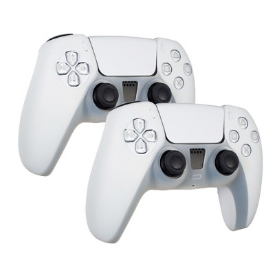 Insten Controller Grip Cover Case Compatible with PS5 Controller - Protective Silicone Skin, 2 Pack (White)