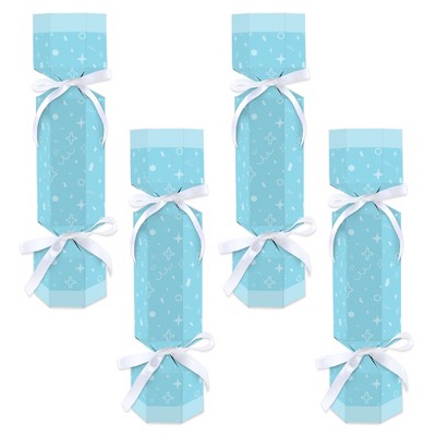 Big Dot of Happiness Blue Confetti Stars - No Snap Simple Party Table Favors - DIY Cracker Boxes - Set of 12