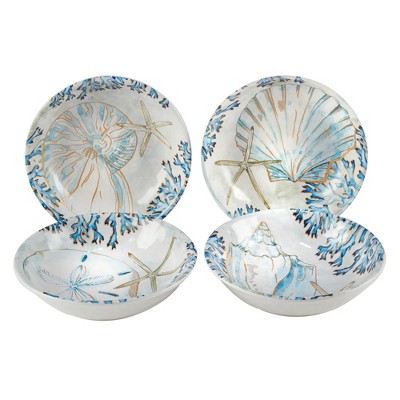 Set of 4 Playa Shells Soup Bowls - Certified International