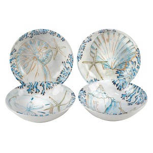 Set of 4 Playa Shells Soup Bowls - Certified International - 1 of 2