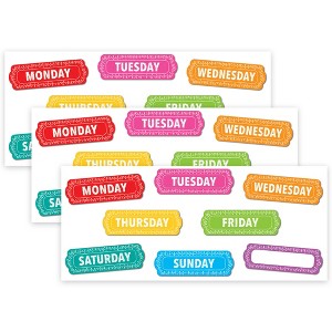 Ashley Productions® Magnetic Die-Cut Timesavers & Labels, Days of the Week, Chalk Loops, 8 Per Pack, 3 Packs - 1 of 3