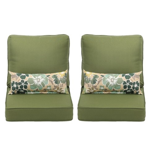 Green Deep Seat Outdoor Cushion Set