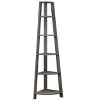 TOAOTBNBO 5 Tier Ladder Bookshelves with Thick Panel, Narrow Storage Bookcase for Display Modern Corner Shelf for Small Space - 2 of 4