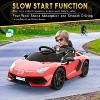 Jojoka 12V Licensed Lamborghini Kids Ride On Car, Battery Sports Car w/Remote, 2 Speeds, Sound, LED Headlights&Hydraulic Doors - 4 of 4