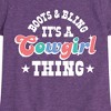 Girls' - Instant Message - It's A Cowgirl Thing Fitted Short Sleeve Graphic T-Shirt - 2 of 4