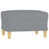 vidaXL Sofa Chair with Footstool Light Gray - 4 of 4