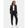 EXLURA Women's Business One Button Blazer Jacket High Elastic Waist Pant Suit Set Casual Loose 2 Piece Suits Office Work - 4 of 4