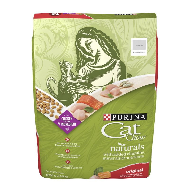 Purina Cat Chow Naturals Original Adult Complete & Balanced Chicken Flavor Dry Cat Food, 1 of 8