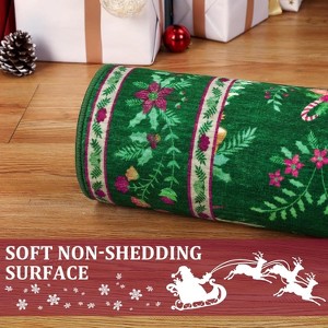 Christmas Runner Rug, Non-Slip Washable Indoor Carpet with Tree and Snowflake Pattern, Stain Resistant Kitchen Floor Mat for Hallway - 1 of 4