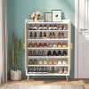 Tribesigns 7-Tier Wooden Shoe Cabinet - 3 of 4