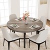 Industrial Farmhouse 47" Round Dining Table,Wooden Top with Rustic Finish, Seats 4-6 Comfortably for Kitchen & Dining Room - 4 of 4
