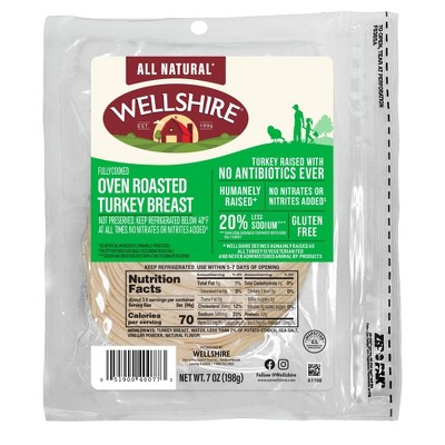 Wellshire Oven Roasted Deli Turkey Breast - 7oz