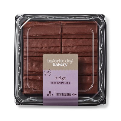 Fudge Iced Brownies - 13oz/8ct - Favorite Day™