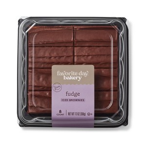 Fudge Iced Brownies - 13oz/8ct - Favorite Day™ - 1 of 3