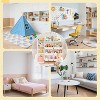 Kids Wooden Toy Organizer, Children Toy Storage Shelf with 8 Bins and 3 Shelves, Kid Bookshelf Playroom Organization Bookcase for Storing Toys, Books - 4 of 4