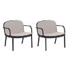 Okak Minimalist PP Patio Accent Chairs Upholstered Club Chairs/Loveseat/Combo,Chic Outdoor Armchair for Poolside,Garden&Backyard - 3 of 4