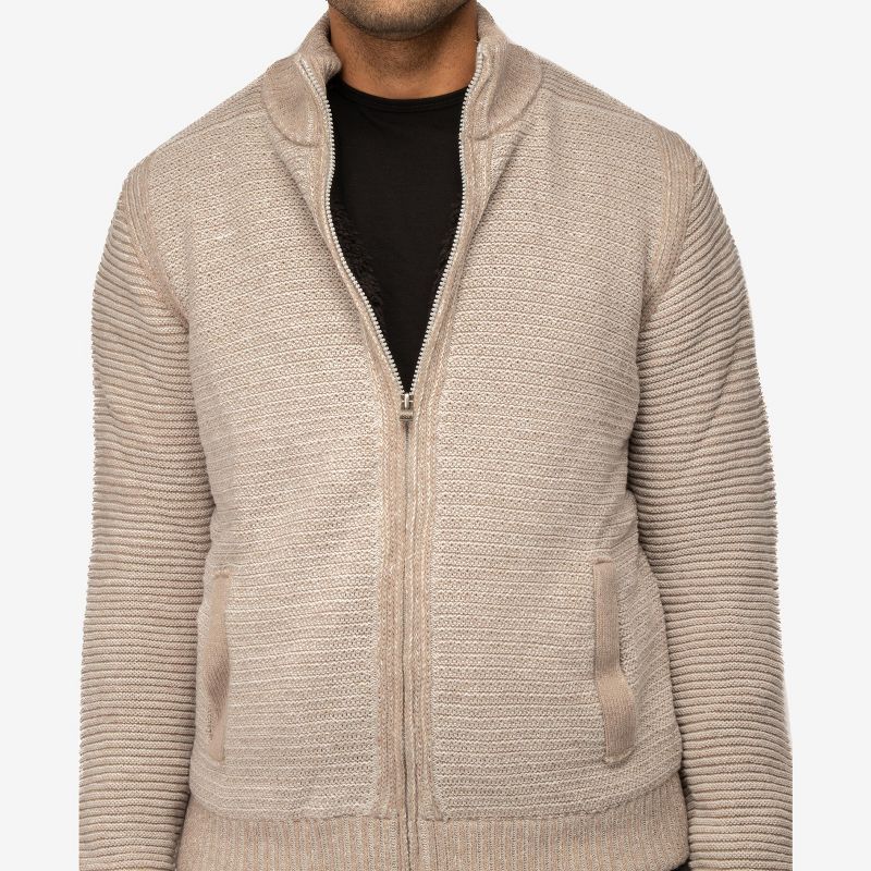 X RAY Men's Full Zip Cardigan Sweater, Casual Slim Fit Long Sleeve Knitted Zip Up Jacket for Fall & Winter, 5 of 8