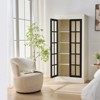 ORRD 71.2'' Rustic Display Cabinet with Glass Doors – White & Black Curio Cabinet for Living Room, Kitchen, or Office - 3 of 4