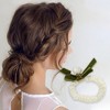 Unique Bargains Women's Fashion Elegant Bell Orchid Hair Hair Ties Green Beige 1 Pc - 2 of 3