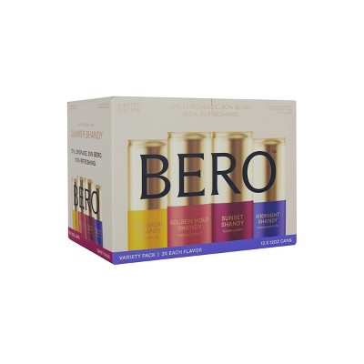 BERO Brewing Shandy Variety Non-Alcoholic Beer - 12pk/12 fl oz Cans