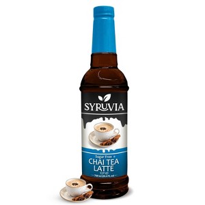 Syruvia Sugar Free Chai Tea Latte Syrup - 25.4 fl oz. Premium Flavoring Syrup For Coffee - 1 of 4