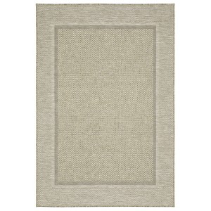 Captiv8e Designs Tobago Classic Tone on Tone Bordered Beige/Black Indoor/Outdoor Rug - 1 of 4