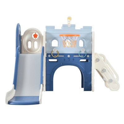VYNXARIA 9 - in - 1 Pirate - Themed Toddler Play Set: Slide, Hoops, Tunnel & Storage Space