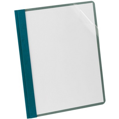 Oxford Clear Front Report Cover with Hole Fastener Insert, 8-1/2 X 11 Inches, Blue, pk of 25