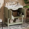 VYNXARIA 30-Inch Green Bathroom Vanity with Ceramic Sink and Versatile Storage£¬Ideal for Small Bathrooms - 3 of 4