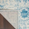 Nourison Jubilant 4' x 6' Blue Area Rug Vintage French Country Damask by Nourison - 3 of 4