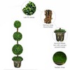 Tangkula 4 Ft Artificial Triple Ball Topiary Tree Greenery Plant Home Office Decoration - 4 of 4