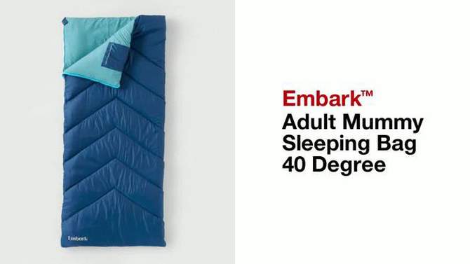 Adult Sleeping Bag 40 Degree - Embark&#8482;, 2 of 6, play video