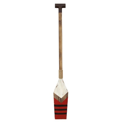 42" x 6" Nautical Oar Wall Decor Red - Stratton Home Décor